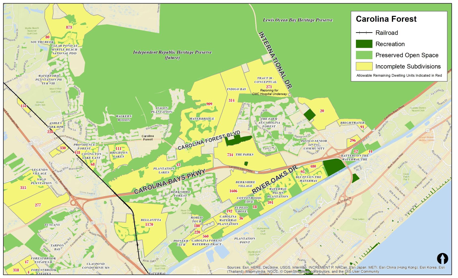 Carolina Forest available lots